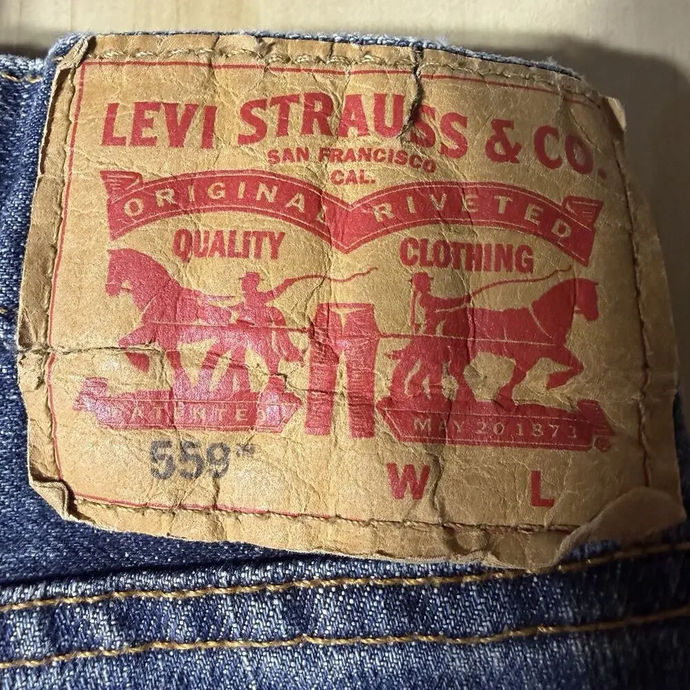 Levi’s Jeans Mens W44 L32 Blue Denim‎ 100% Cotton Straight Regular Fit